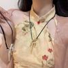 Long Fish Pendant Necklace Vintage Sweater Chain Fashionable Bone Pendant Choker  Gift