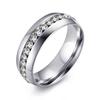 Fashion Couple Rings For Women Exquisite Rhinestones Zirconia Rings Set Simple Men Stainless Steel cz Rings Wedding Band Zircon