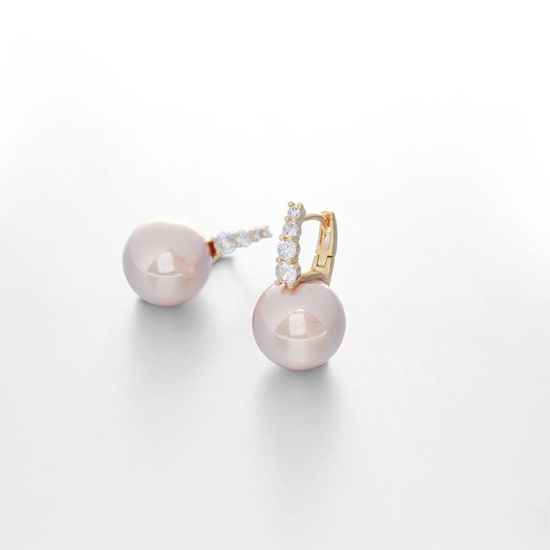 2024 Горячие розовые серьги-пусеты с жемчугом - Женский нишевый дизайн высокого класса во французском стиле