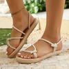 Women's Sandals Shoes Female  Open Toe Plus Size Casual Sandals Women Round Toe Flat Fashion Outdoor Beach Shoes for Tourism