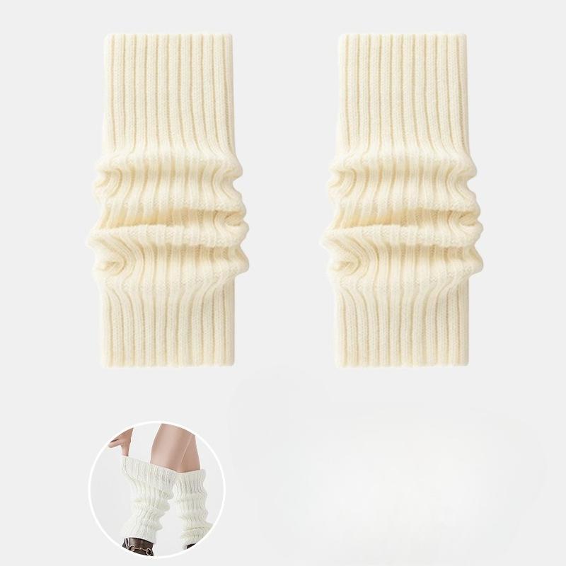 Female Autumn and Winter Warm Knit Calf Protector Pile Socks