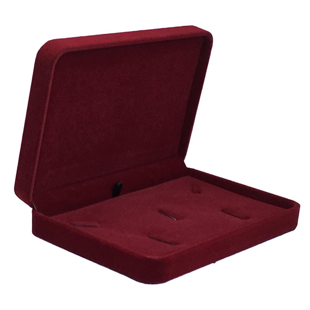 Бархатные наборы ювелирных изделий Коробки Поднос для путешествий Ожерелье Хранение Витрина Красный