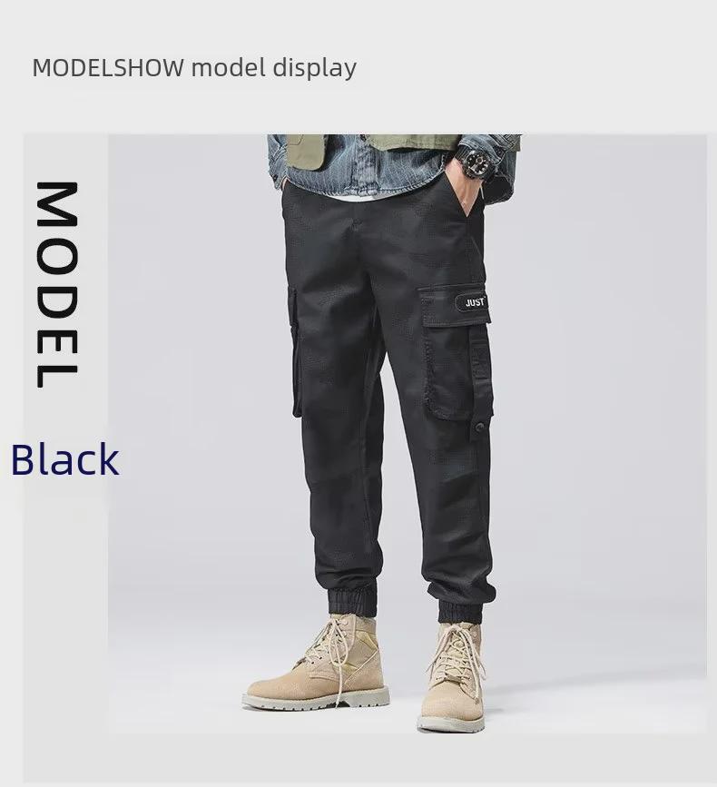 Men's Camouflage Cuffed Paratrooper Pants - Spring/Autumn Trendy Style, Perfect with Martin Boots