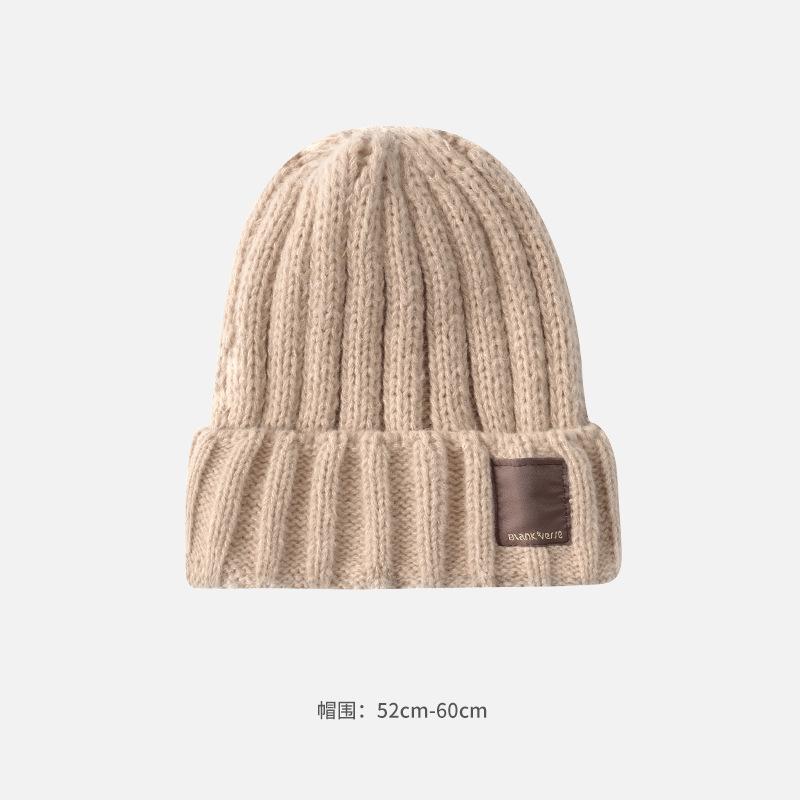 Корейская версия прямой вязаной шапки из дынной кожуры, дети показывают свои лица, молодые студенты, осенне-зимняя универсальная модная теплая шерстяная шапка пара