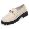 Female Penny Shoes Spring  Genuine Leather Ladies Lazy Shoes Student Platform Slip-On Loafers for Women