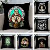 J-Jesus Malverde Pillow Case Plush Fabric Soft Double Sided Print Home Sofa High Quality Cushion Cover Throw
