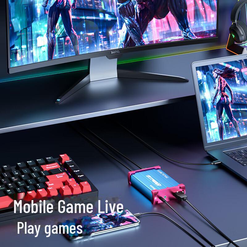 Biaz 4K HDMI Capture Card for Tablet Gaming & Mobile Game Recording, 60Hz Loop-Out, USB 3.0.