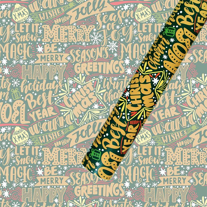 Decorative Packing Paper Patterned Christmas Wrapping Paper Festival Wrapping Paper Colorful For Celebrations Christmas Parties