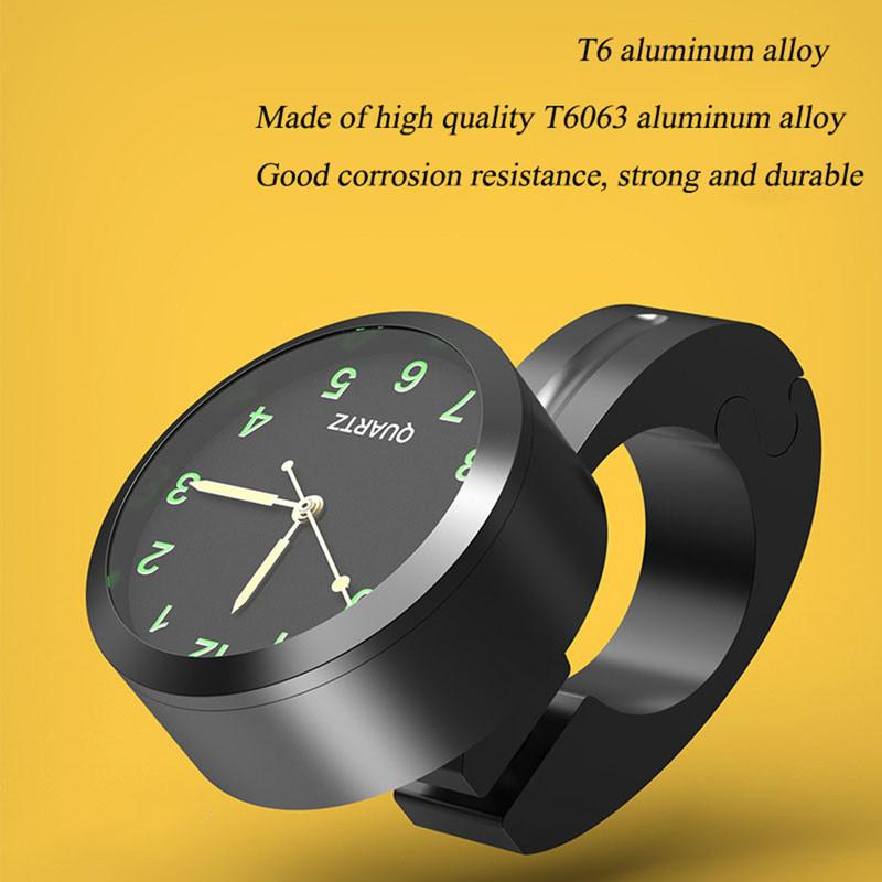 7/8" Universal Motorcycle Handlebar Watch Bike Hand Grip Bar Mount Dial Clock Waterproof For Scooter Bicycle Motor ATV