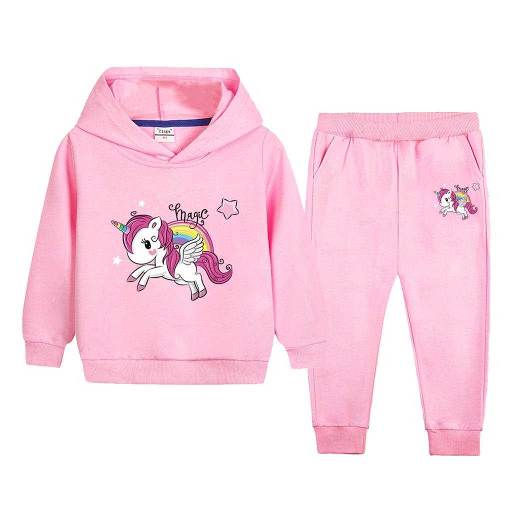 Комплекты детской модной одежды: толстовка со штанами, спортивный костюм, толстовка с капюшоном для девочек, комплект из 2 предметов, повседневная одежда для бега