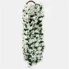 Home Decor Garland Vine Artificial Flower Silk Violet Rattan Garden Wall Hanging Plant