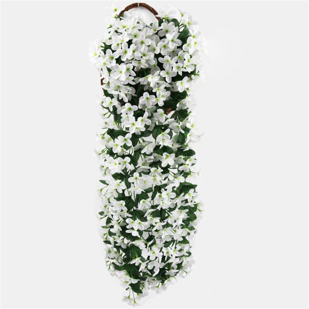 Home Decor Garland Vine Artificial Flower Silk Violet Rattan Garden Wall Hanging Plant