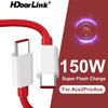 HdoorLink 150W USB Type C Realme SUPERVOOC Fast Charger Cable for Oneplus 10T 9 9R N10 ACE 2 CT NEO3 100W 65W SuperDart 1M 2M USBC Cable