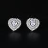 925 Silver Women Hoop Earrings Fashion Pendientes Gift for Female Girl Sparkling Pave CZ U Heart Shape Star Moon Earring E1258