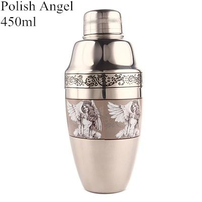 500ml/800ml Engraving Skull Stainless Steel Cocktail Boston Bar Shaker Bar Tools Barware