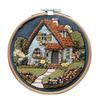 1 шт. Набор для вышивания «Дом и цветы» своими руками, из ткани, с инструментами