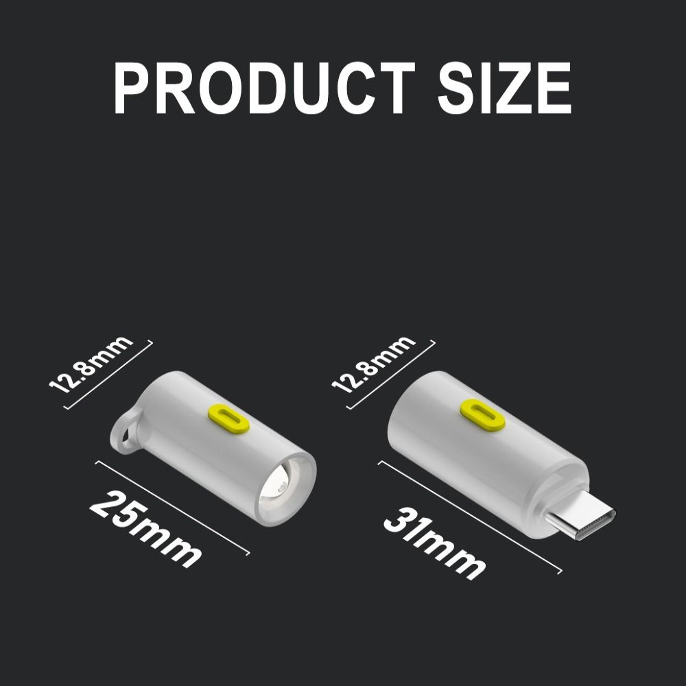 NEW 230 High Lumens Type-C Mini Flashlight Portable Plug and Play LED Flashlight with Lanyard USB C Emergency Lamp Mobile Phone