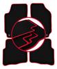 Велюровые коврики с красной окантовкой для: Skoda Fabia I хэтчбек, седан, универсал (1999-2007)