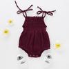 Newborn Baby Girl Clothes Sleeveless Solid Color Strap Romper Jumpsuit One Pieces Outfits Sunsuit Clothes