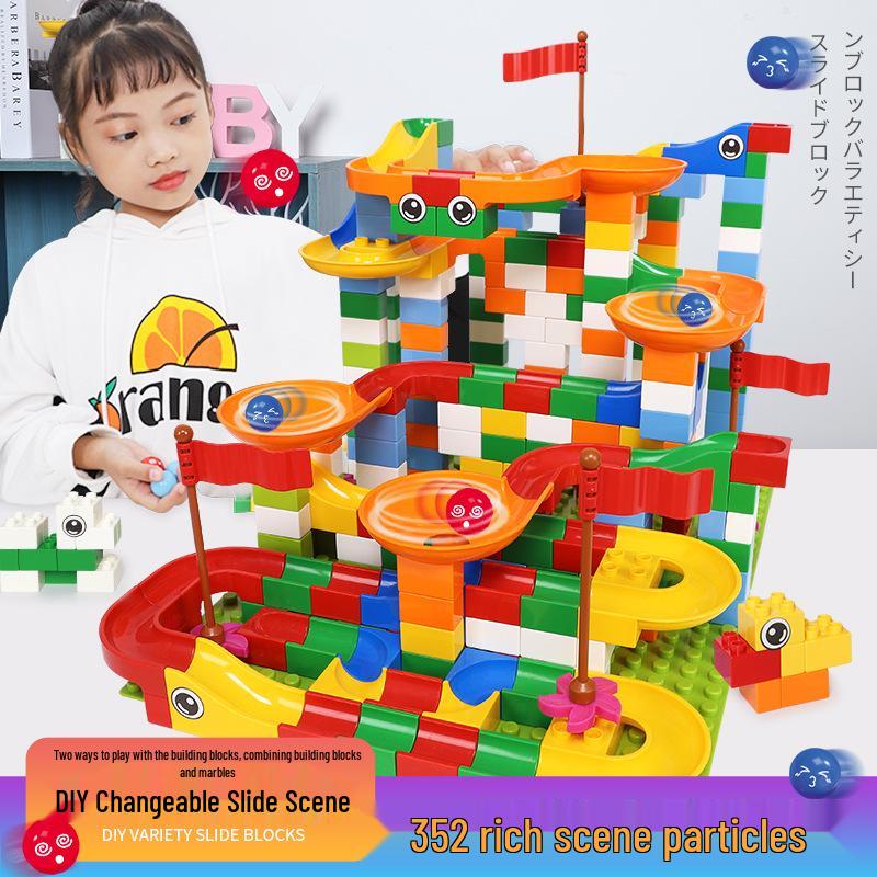 Kids' Enlightenment Marble Run Building Set - Ages 4-6, Changeable Blocks