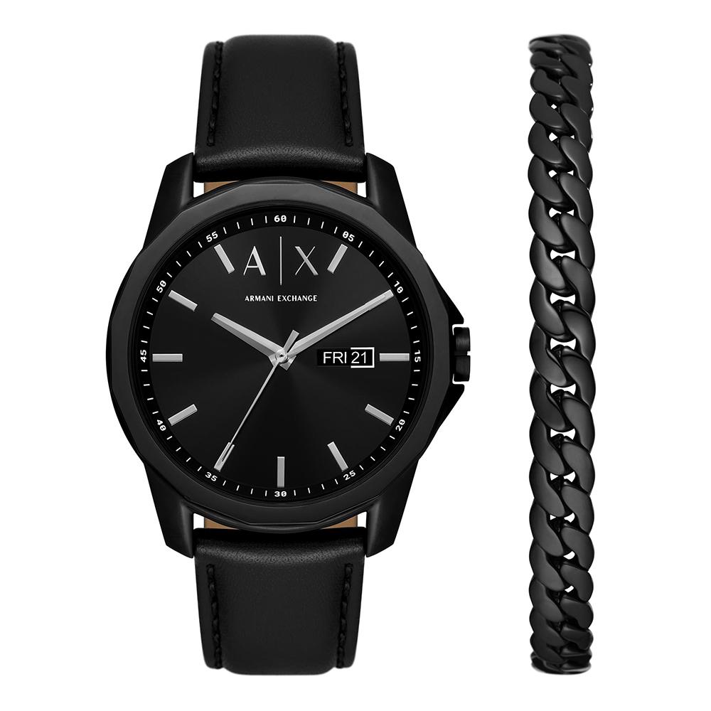 Aleumaniigseucheinjisigye Ax7147Set Jewelry Set Men'S Leather Watch
