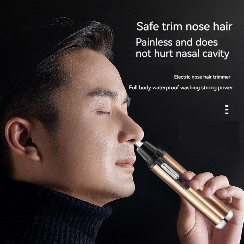 Non-Toxic Electric Nose Hair Clipper Rechargeable Multi Kinetic Shaving Two In One Unisex Fully Automatic Washable Shaving Nose Trimmer