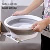 Foldable Portable Washbasin: Ideal for Dorm, Travel, Laundry, Face Washing - Durable, Round, Thick Plastic