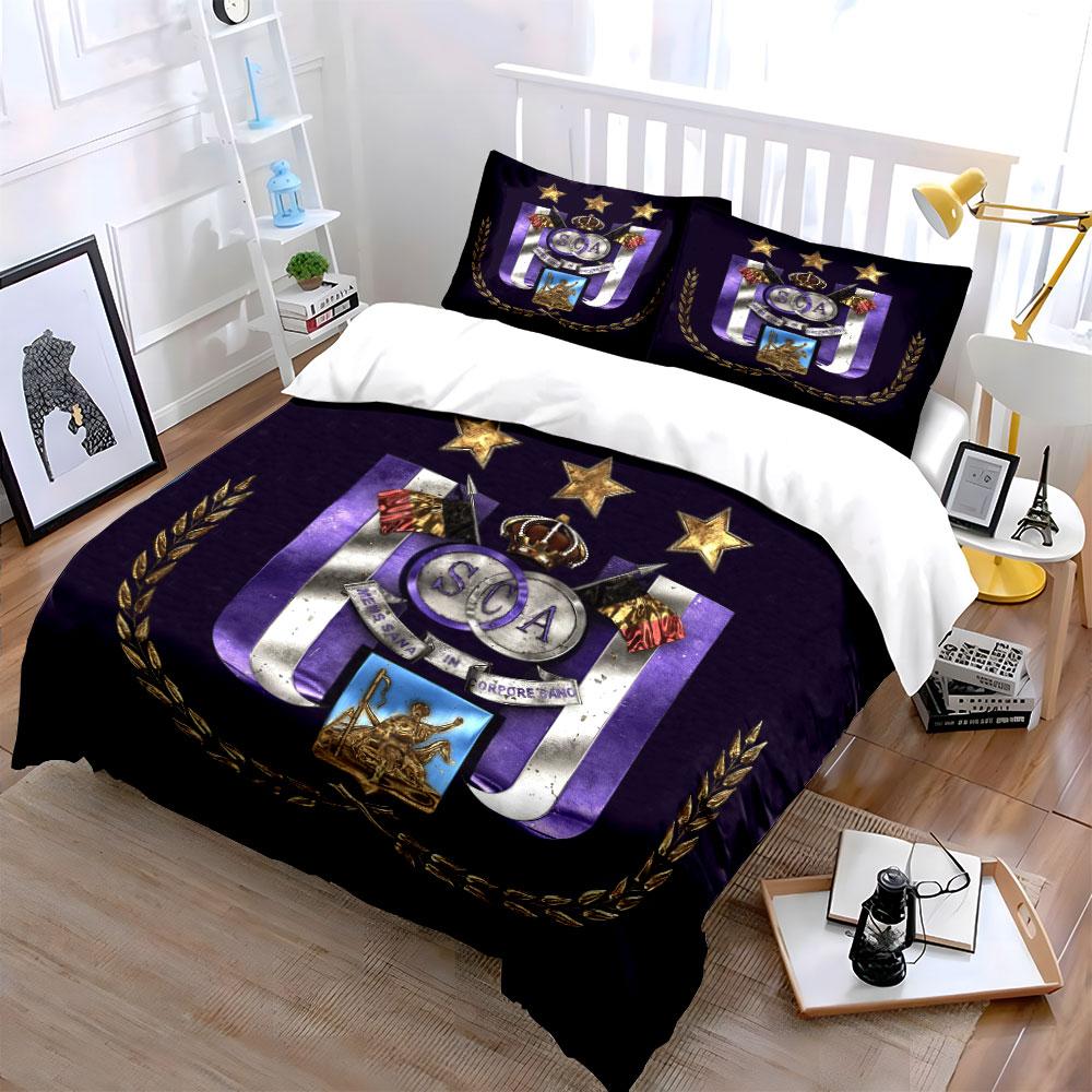 Purple stripes, stars, crown. Bedding sets Duvet cover sets Duvet covers Pillowcases(1*Duvet Cover 2*Pillowcases without duvet insert)