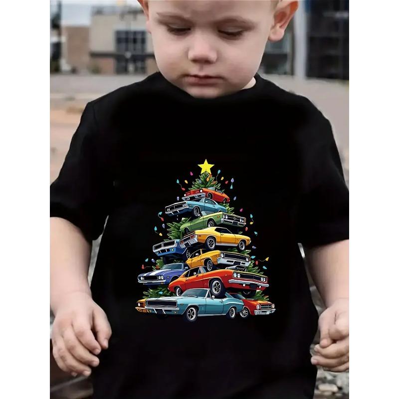 European sizes Little Boys Cotton Short Sleeve T-Shirt Soft & Comfortable Everyday Top, Suitable for Home, Outdoor, and Sports Activities