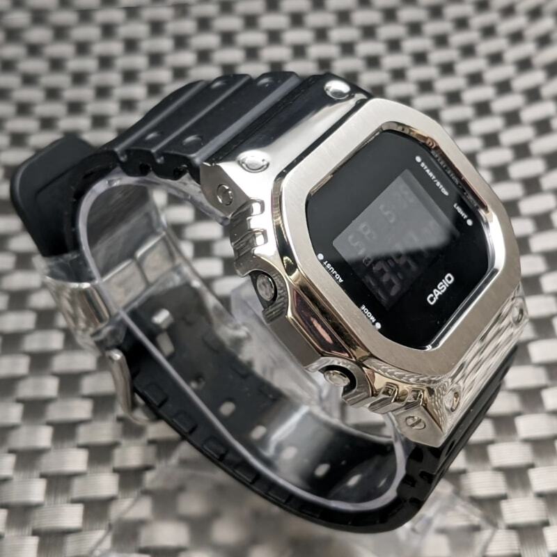 CASIO Metal Bezel for 5600 Series G-SHOCK Customization, 'Silver', DW-5600E GW-B5600, etc.