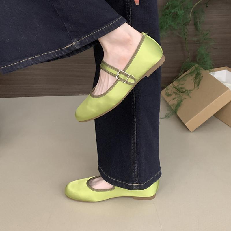 Мода Bailamos Женские балетки Мода Круглый носок Неглубокие Слипоны Женские Мягкие Женские Мэри Джейн Балетки Плоский каблук Повседневные Балетки