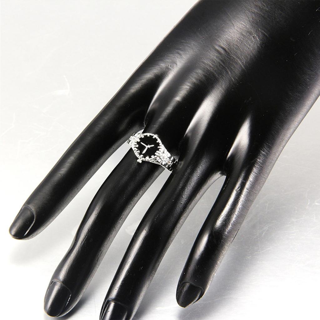 Винтажное кольцо в форме часов с цирконием, женское кольцо на указательном пальце, модное кольцо с кристаллами