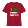 Футболка I Heart Irish Boys Любовь Модная Y2K День Святого Патрика Счастливый Слоганом винтаж Стиранная Мягкая Слегка Повседневная дизайнерская одежда