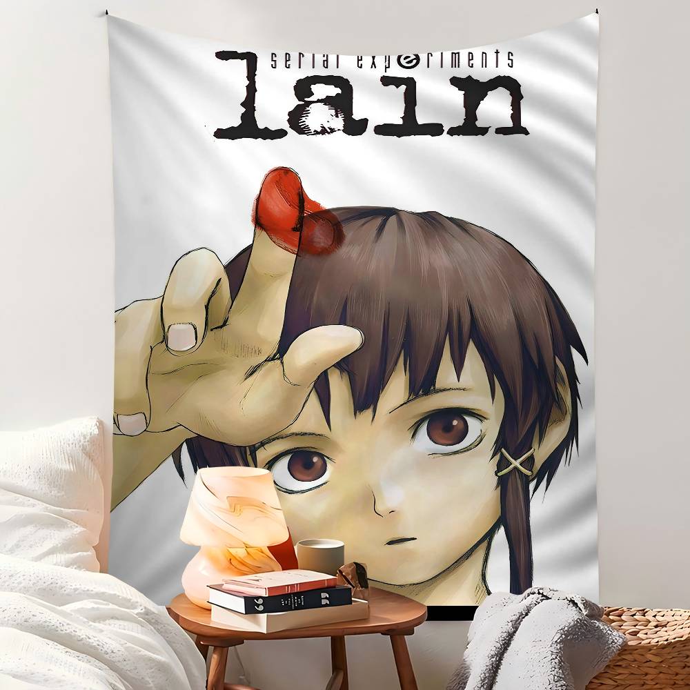 Anime SSerial Experiments Llain Colorful Tapestry Wall Hanging Cheap Hippie Wall Hanging Bohemian Wall Tapestries Mandala