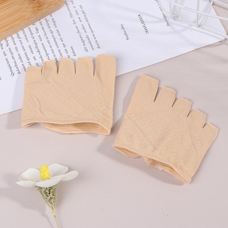 Летние носки Half Palm Five Fingers Socks с невидимым тонким каблуком спереди с открытым носком женские неглубокие сандалии носки с раздвоенным носком