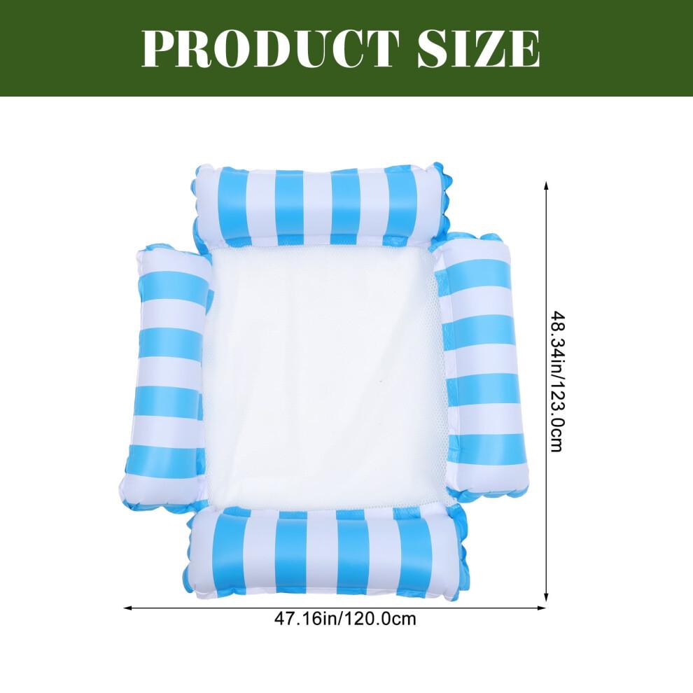 Chaise longue flottante gonflable en filet pour piscine, 123 x 47 pouces (312 x 119 cm), lot de 1