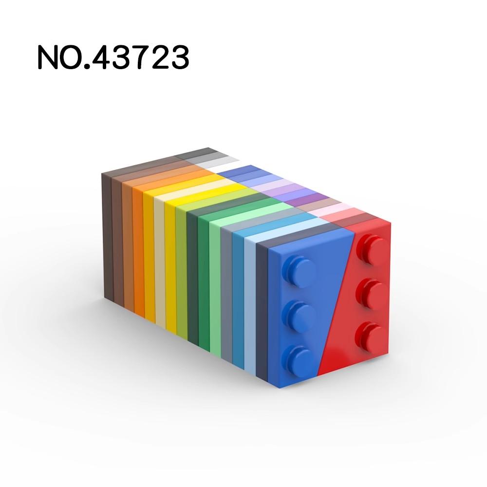 20 шт. Детали MOC 43723 Клин-пластина 3x2 Левая Совместимые Кирпичики DIY Сборка Строительные Блоки Частицы Детская Головоломка Развивающая Игрушка Подарок