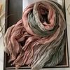 Women's Elegant Multicolor Gradient Scarf Soft Lightweight Breathable Sacrf Spring/Fall/Winter Bohemian Style Accessory