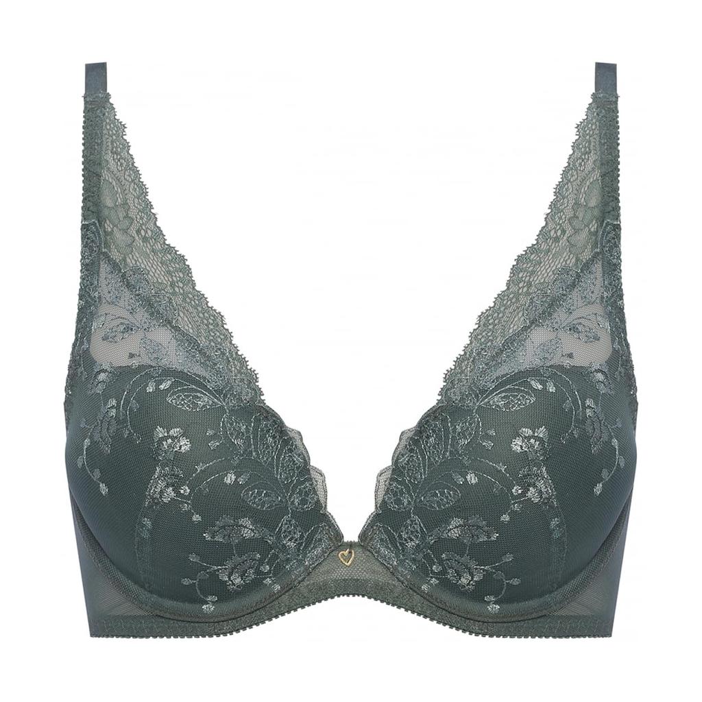 AMOSTYLE Hope Peaceful M010 Size D75 Bra, Leaf, (Green),
