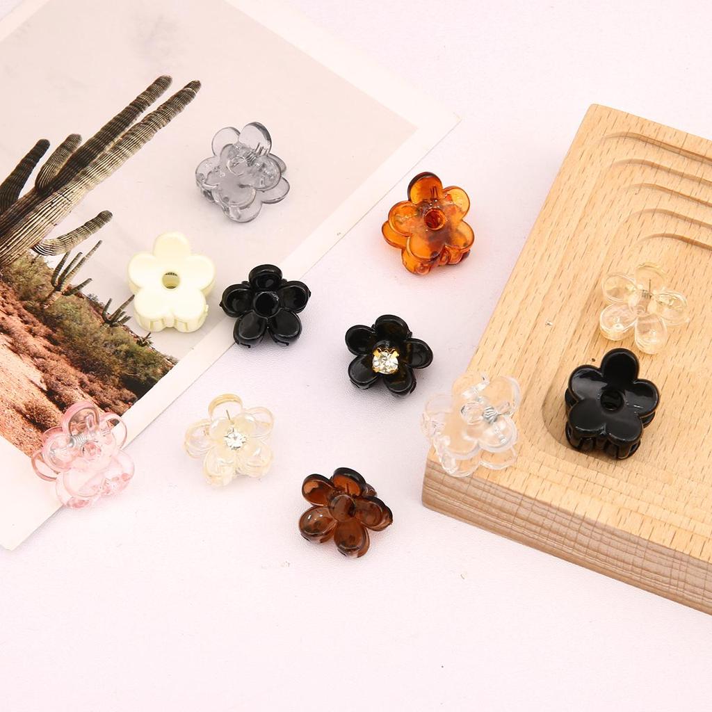 2 шт., акриловые цветочные мини-коготь для волос для женщин, девушек, макияж, заколки для волос, аксессуары для волос, зажим для волос, головные уборы