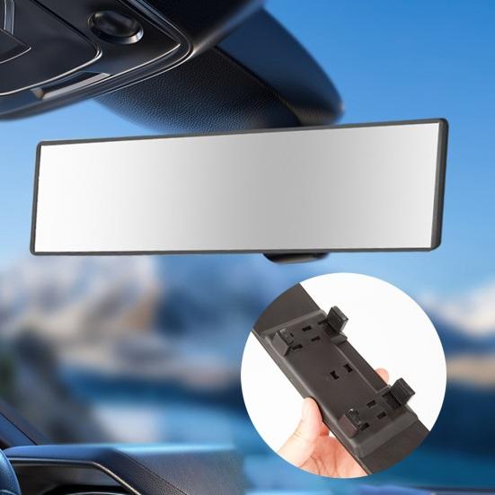 Car Convex Rearview Mirror Interior Clip-on Wide Angle Blind Spot Mirror Simple Installation Anti-glare Panoramic Rear View Mirror