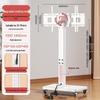 Height Adjustable Rolling TV Stand with Power Outlet for 32-70 Inch TVs