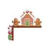Gingerbread Man Christmas Decorative Corner Sign Wooden Christmas Sticker Door Frame Decor