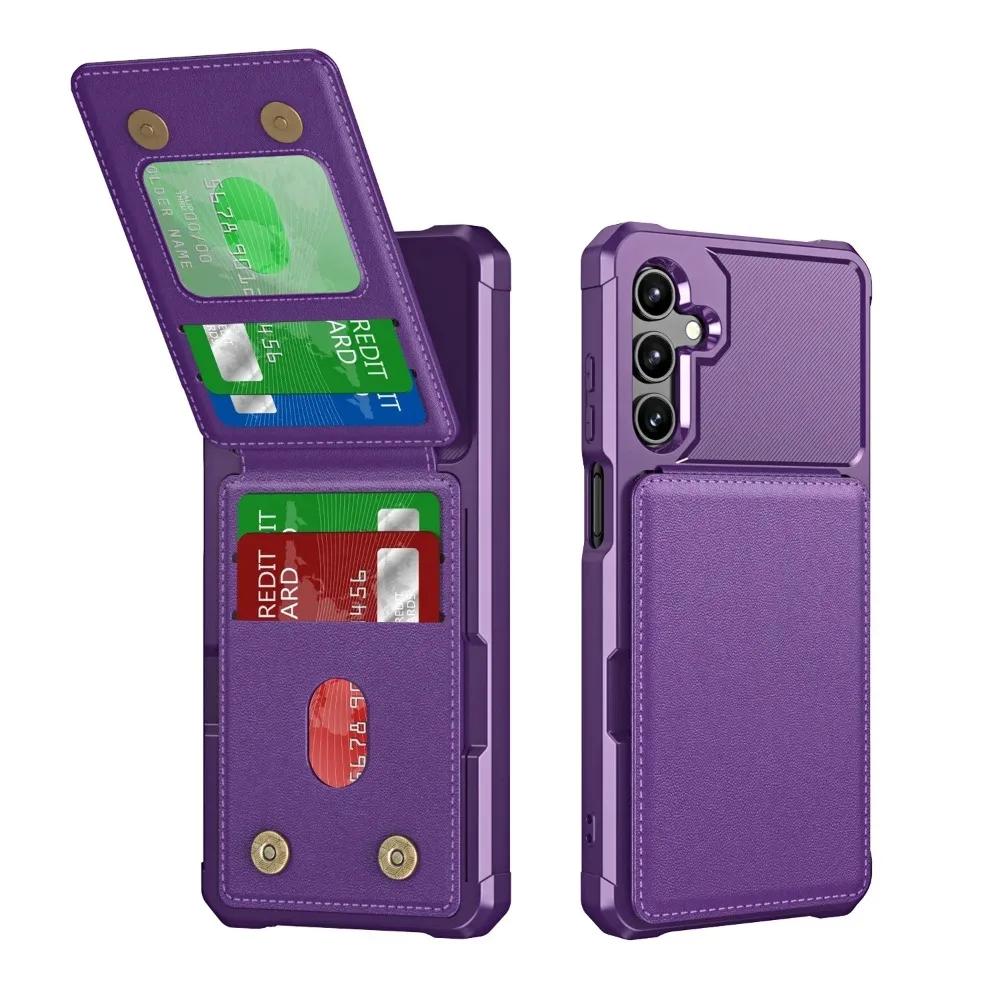 Card Slots Kickstand Wallet Case for Samsung Galaxy S26 S25 S24 S23 S22 S21 Ultra Plus A57 A37 A56 A36 A26 A55 A35 A54 A34 Cover