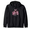 Cherry Japanese Japanese Hoodie Blossoms, Butterflies, Fans, Zip-Up