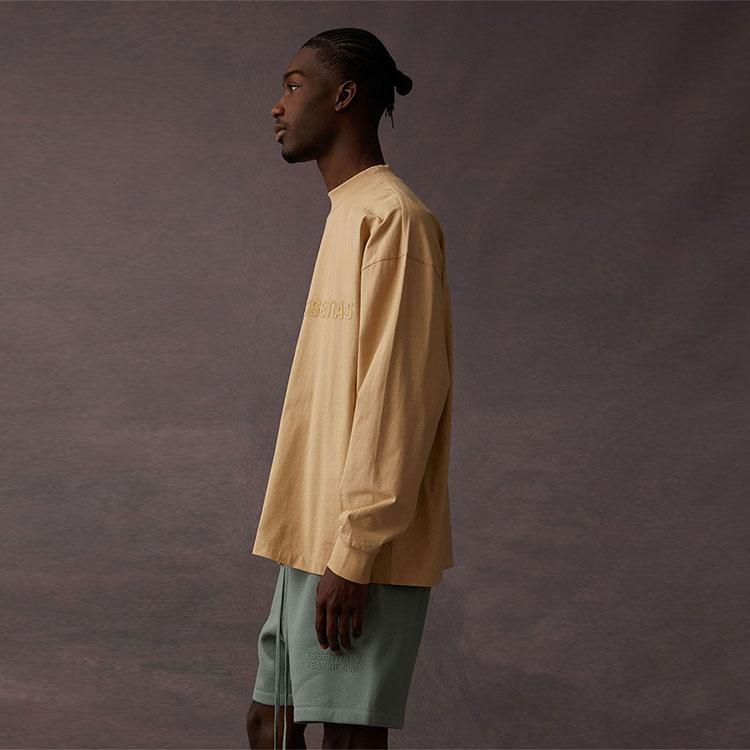 Fear of God Essentials SS23 Long Sleeve Logo Tee 'Sand' Men's 125BT222014F