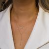 ORSA JEWELS Настоящее серебро 925 пробы Многослойное ожерелье для женщин и девочек Винтажная штабелируемая цепочка с подвеской из кубического циркония Чокер Украшение BQN20