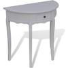 VidaXL Console Table with Drawer Semi-circular White