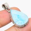 Natural Republic Larimar Gemstone 925 Solid Sterling Silver Pendant 1.75" G2W52