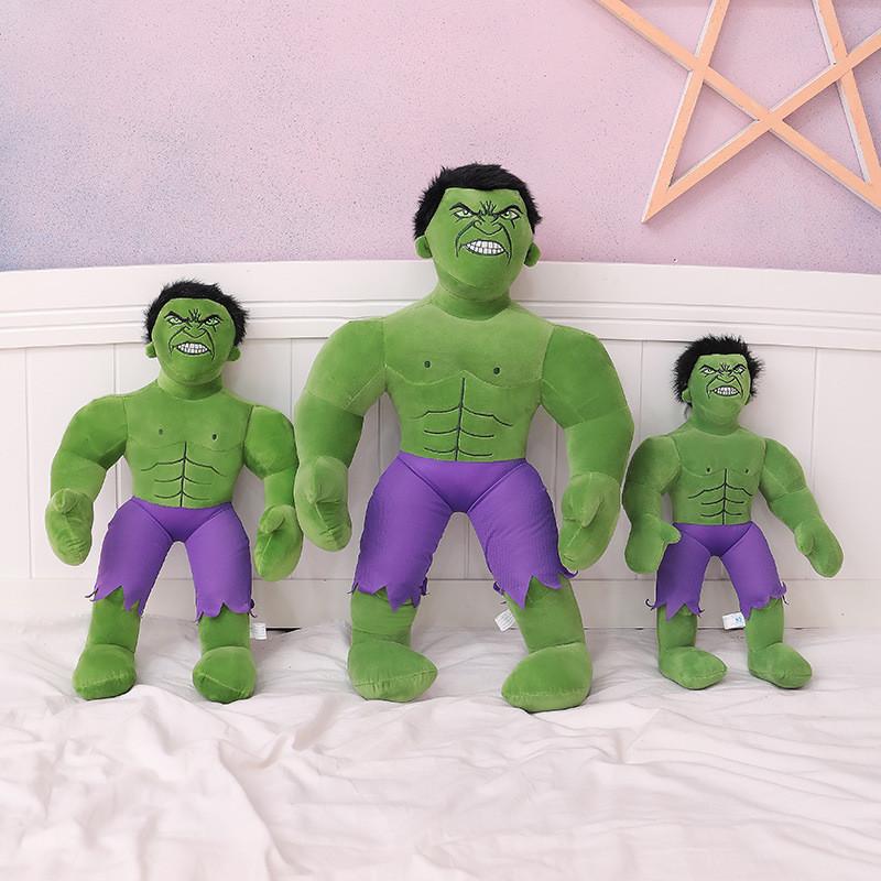 Супергерой Мстители Зеленый Халк Плюшевая игрушка Мягкая кукла Хлопок ПП Анимация